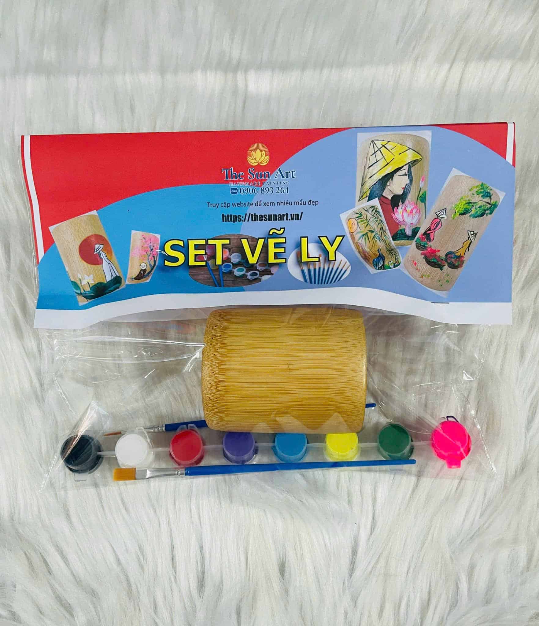 Bộ học vẽ lên ly tre Bộ học vẽ lên ly tre tphcm