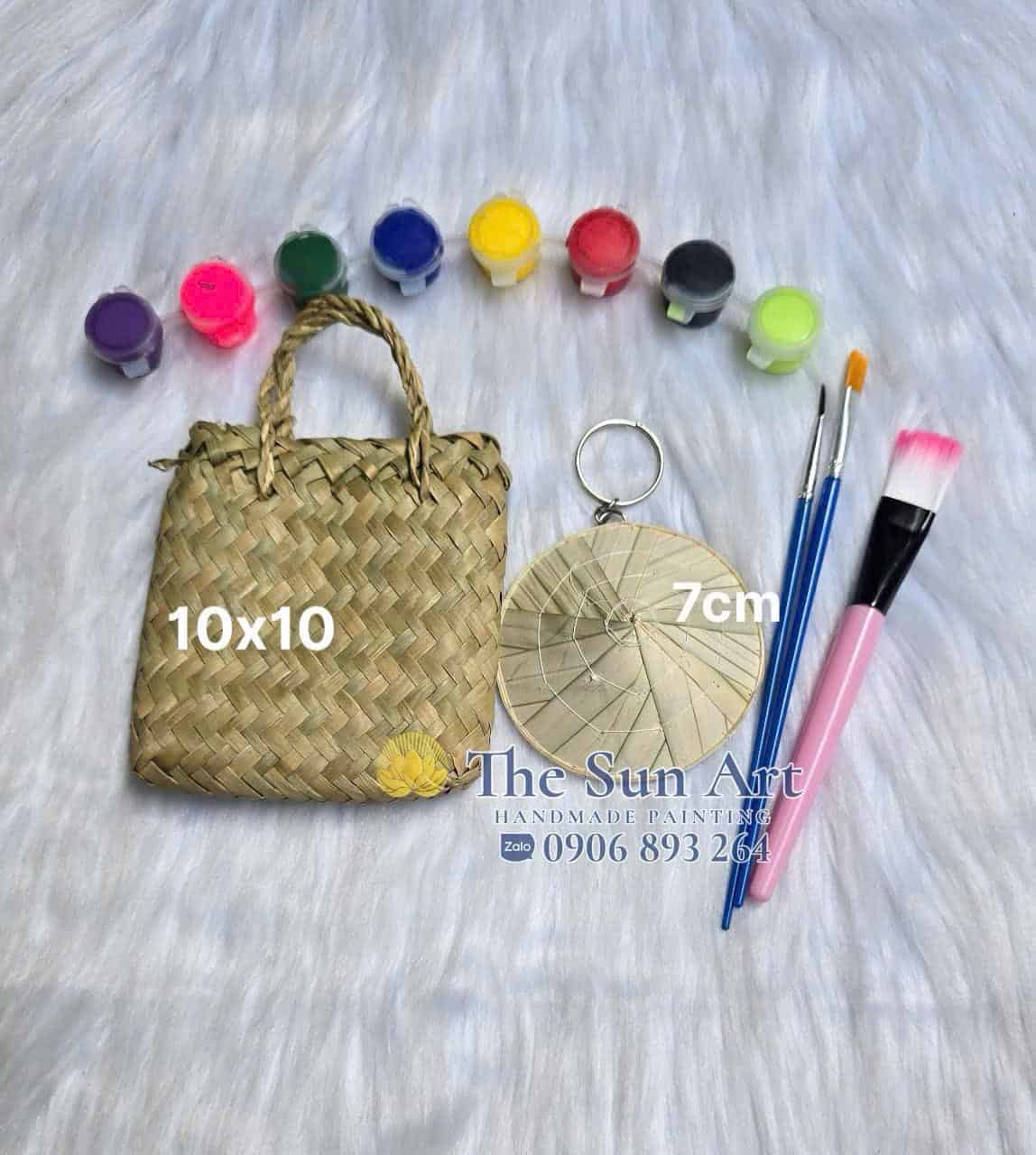 Bộ học vẽ lên túi và nón lá Bộ học vẽ lên túi và nón lá tphcm