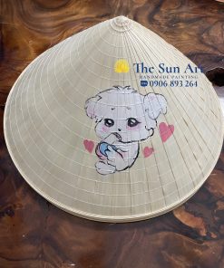 Nón lá vẽ hình cute tphcm