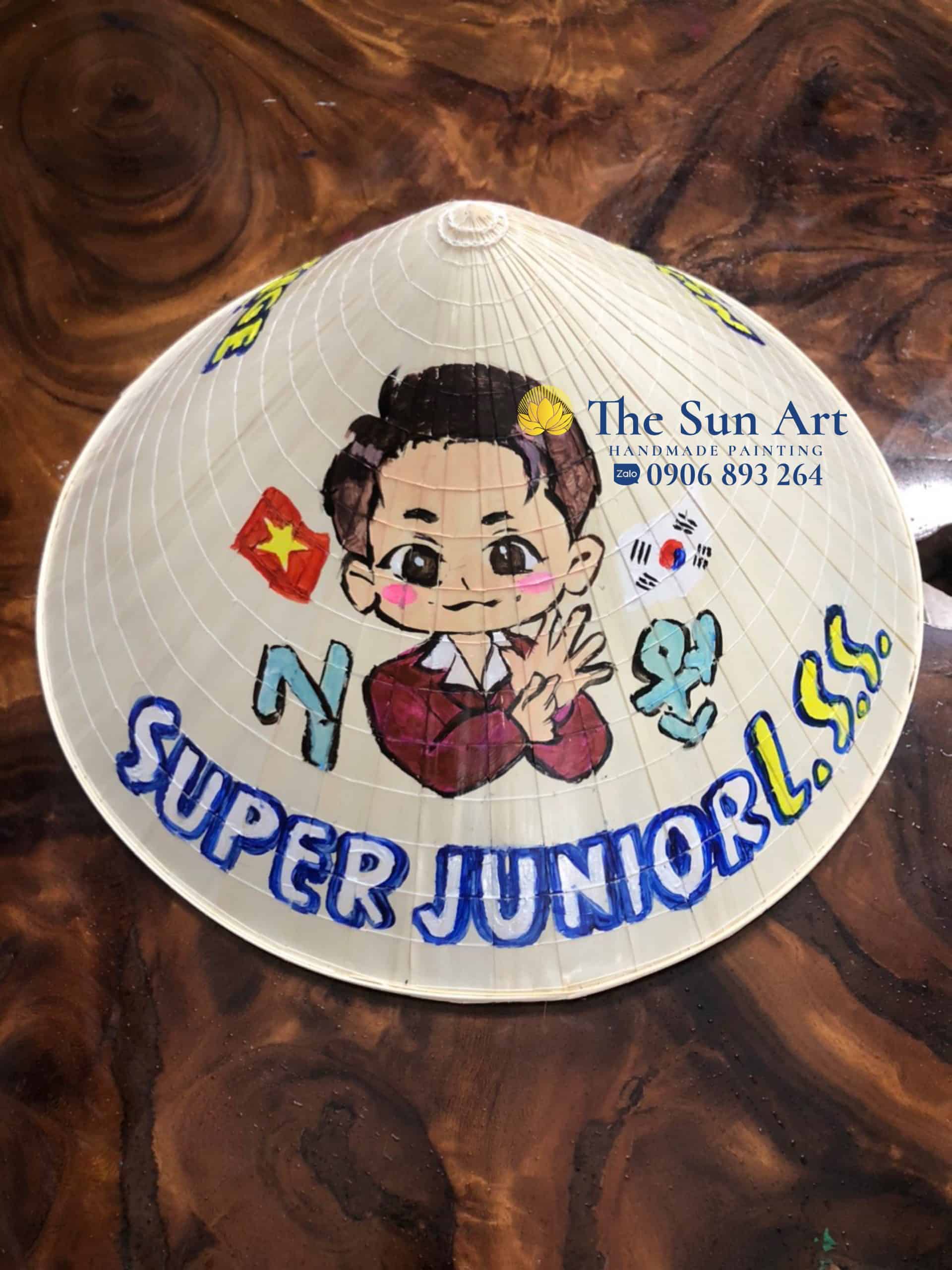 Nón lá vẽ Chibi vẽ idol tphcm, saigon