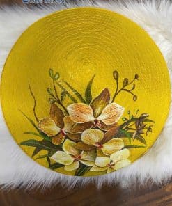 nón cỏ bàng vẽ_Hoa Lan Vàng nghệ thuật tphcm