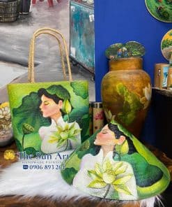 Combo nón - túi cỏ bàng bàng_Nàng Thơ tphcm, saigon