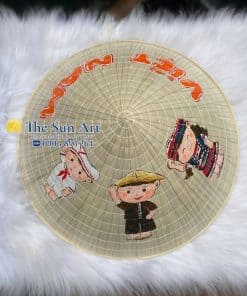 NÓN LÁ – QUÀ TẶNG, QUÀ LƯU NIỆM ĐẬM CHẤT VĂN HÓA TAI XƯỞNG TRANH, NÓN LÁ VẼ THE SUN – SÀI GÒN