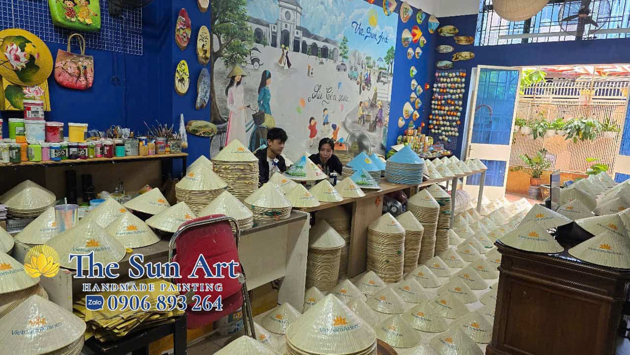 Đơn Vị 800 Nón Lá In Logo Vietnam Airlines tphcm, saigon