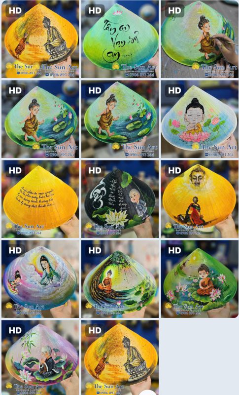 Xưởng Tranh, Nón Lá Vẽ Việt Nam The Sun ART