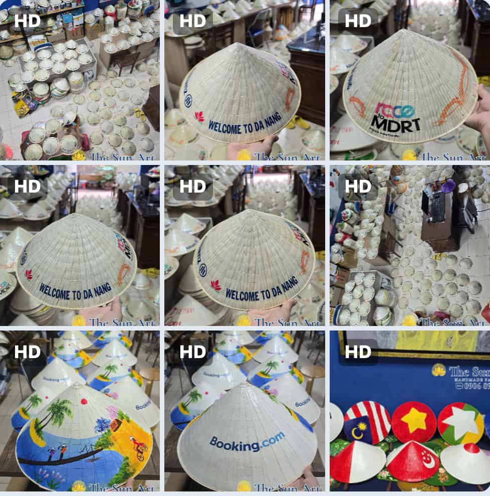 Nón lá in logo doanh nghiệp tại The Sun Art