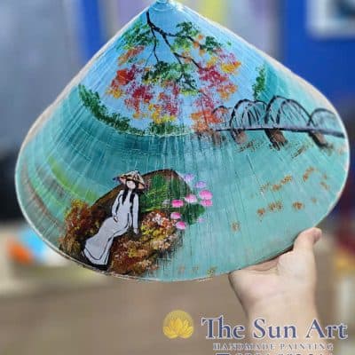 nón lá sài gòn vẽ nghệ thuật