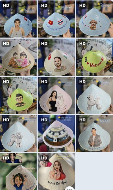 NÓN LÁ VẼ CHÂN DUNG – MÓN QUÀ NGHỆ THUẬT VÀ ĐẦY CẢM XÚC TẠI THE SUN ART TPHCM, SAIGON