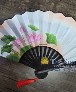 QUẠT VẢI LỤA CẦM TAY  - QL005