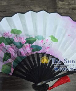 QUẠT VẢI LỤA CẦM TAY  - QL002