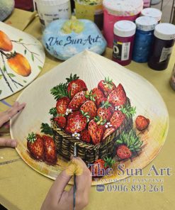 Nón lá vẽ trái cây Việt Nam - 05