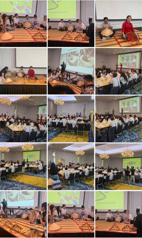 THE SUN ART TỔ CHỨC WORKSHOP ĐAN (CHẰM) NÓN LÁ CHO 85 THÀNH VIÊN TEAM CTY ELSA SPEAKER TAI MAI HOUSE KHÁCH SẠN – QUẬN 3, TP.HCM