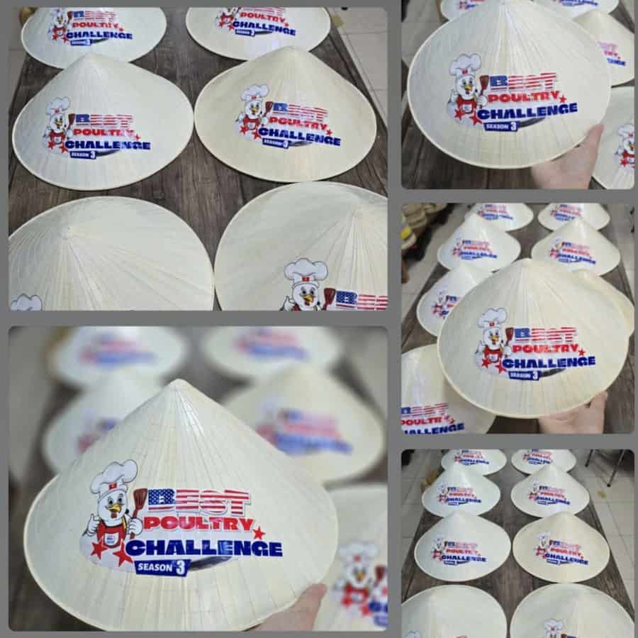 nón lá in logo doanh nghiệp làm quà tặng quảng cáo