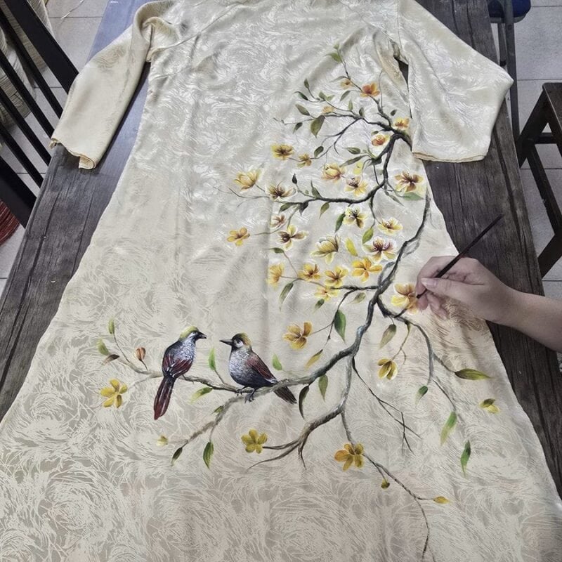 cách vẽ áo dài