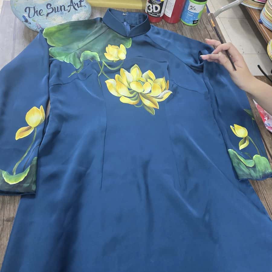 cách vẽ áo dài