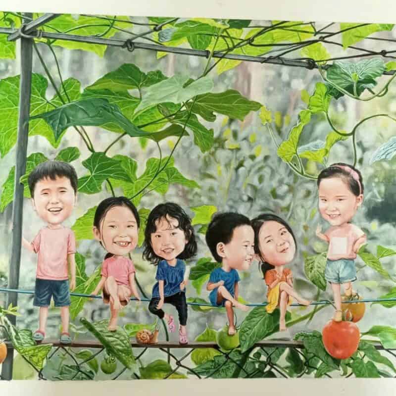 vẽ tranh tường mầm non