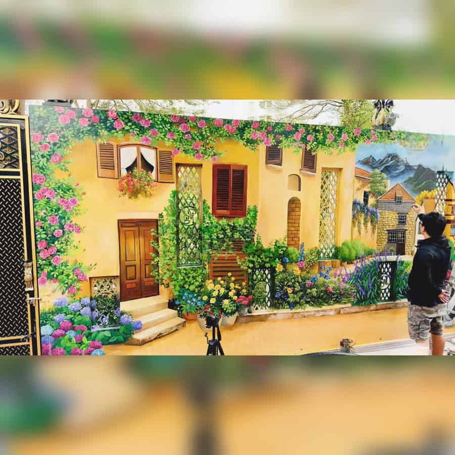vẽ tranh tường mầm non ngộ nghĩnh